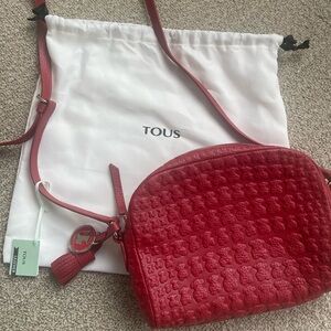 TOUS Red Leather Crossbody Bag — NEW WITH TAGS